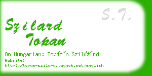 szilard topan business card